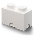 LEGO - 5006869 - Autres - Brique de rangement à 2 tenons - Blanche