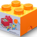 LEGO - 5006937 - Autres - Brique de rangement à 4 tenons – Orange